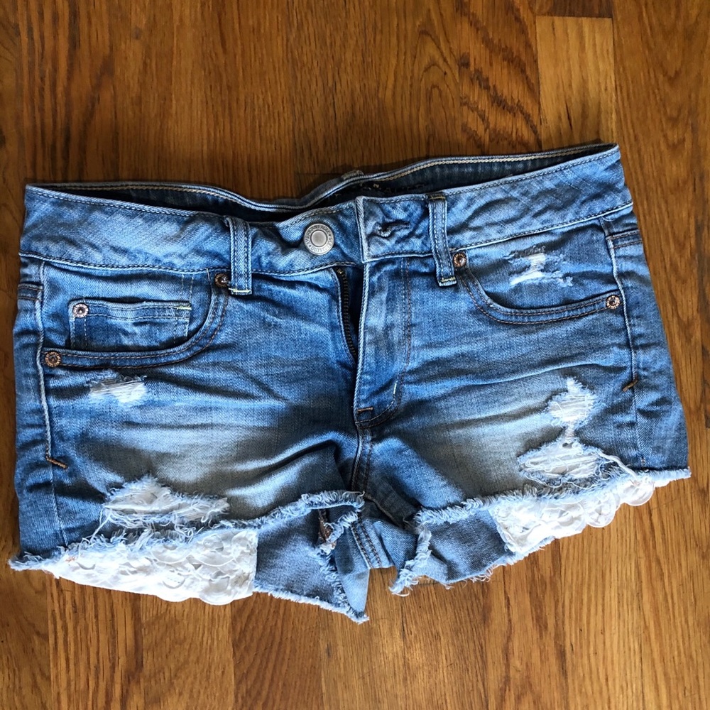 American Eagle Distressed Jean Shorts